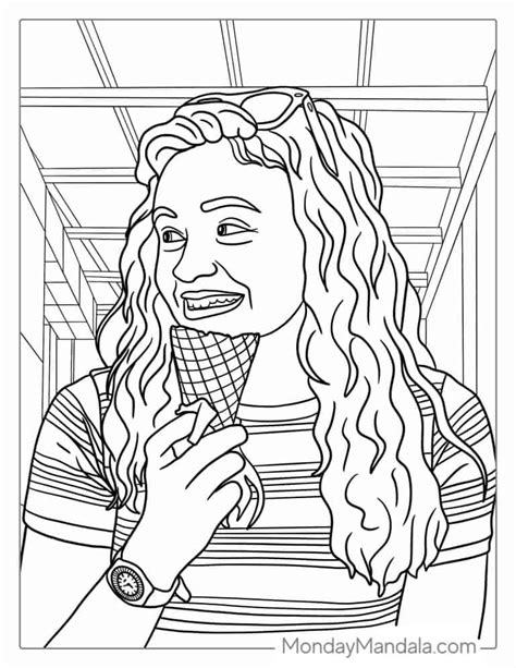 Max From Stranger Things Coloring Page